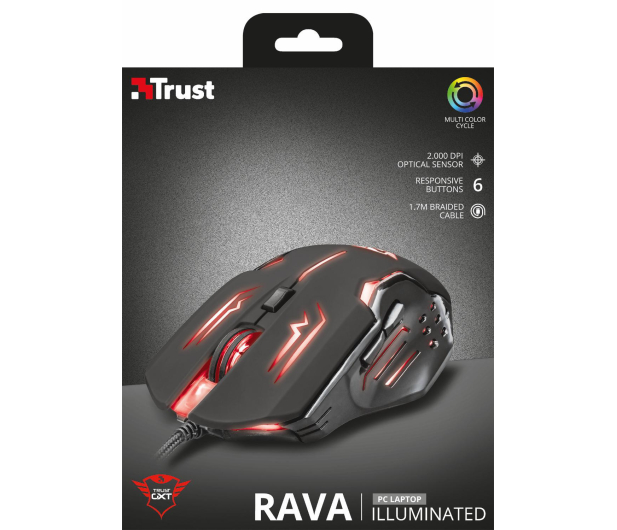 Trust MYSZ GAMINGOWA PRZEWODOWA TRUST GXT 108 Rava Illuminated 220 - 1443401 - zdjęcie 15